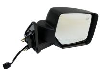 Black ; Right Power, Heated, Manual Folding Mirror for 11-15 Jeep MK Patriot Crown Automotive