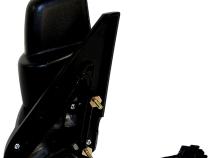 Black ; Right Power, Heated, Manual Folding Mirror for 11-15 Jeep MK Patriot Crown Automotive