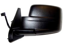 Black ; Left Power, Heated, Manual Folding Mirror for 2007-2014 Jeep MK Patriot Crown Automotive