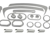Brushed Silver Plastic Interior Accent Kit for Jeep 07-10 JK Wrangler w/ 2-Dr. RT Off Road