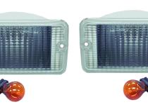 Clear Lamps, Amber Bulbs Clear Park &amp;amp; Turn Signal Lamp Set for Jeep TJ Wrangler RT Off Road