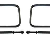 Left &amp;amp; Right Black Textured Trail Mirror Set for 76-18 Jeep CJs, YJ, TJ, JK, JL RT Off Road
