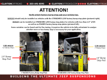 Jeep Wrangler Rear Bump Stops 18 JL Clayton Off Road